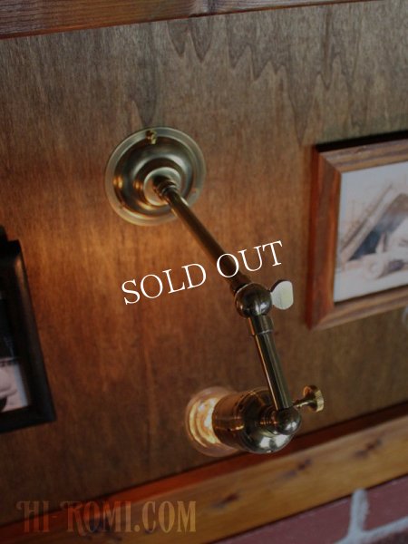 工業系壁掛け照明｜インダストリアルミニ真鍮製ブラケットライト・90度ウォールランプ