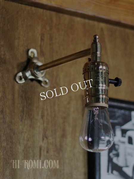 工業系壁掛け照明｜インダストリアルミニ真鍮製ブラケットライト・90度ウォールランプ
