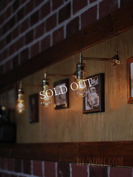 工業系壁掛け照明｜インダストリアルミニ真鍮製ブラケットライト・90度ウォールランプ