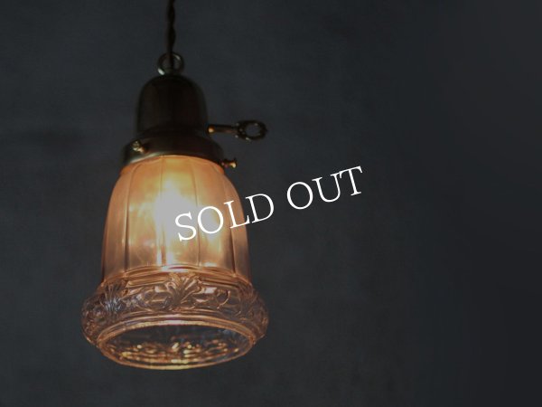 画像11: ヴィンテージペンダント照明｜草花柄アンティーク吊下げランプ (11)