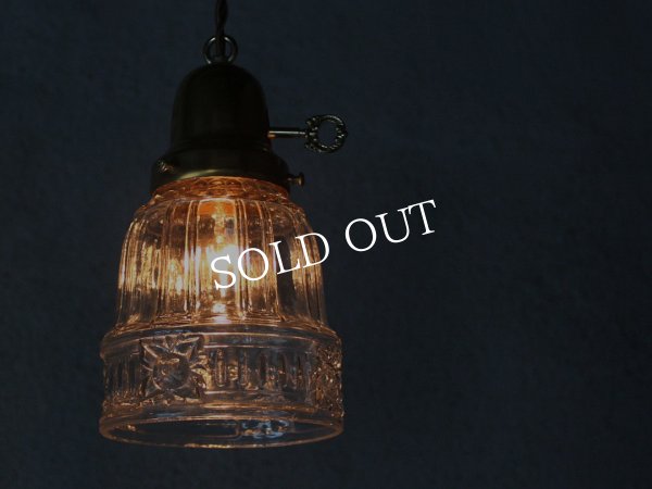 画像12: ヴィンテージペンダント照明｜四角い花アンティーク吊下げランプ (12)