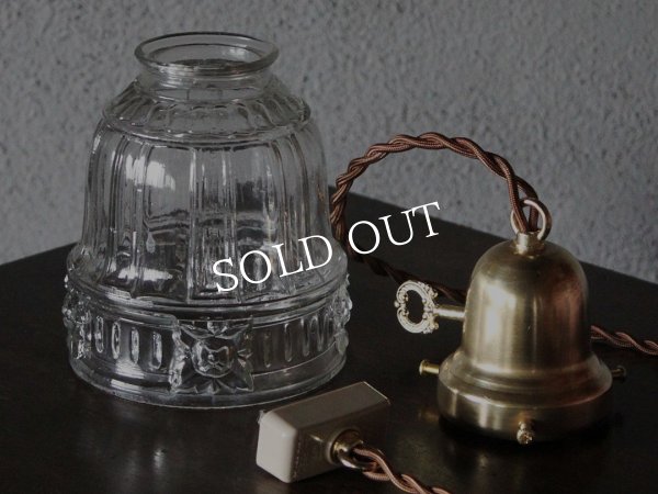 画像13: ヴィンテージペンダント照明｜四角い花アンティーク吊下げランプ (13)