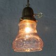 画像1: ヴィンテージペンダント照明｜パープルガラスアンティーク吊下ランプ (1)