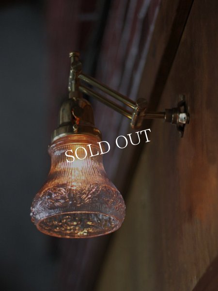 画像5: ヴィンテージペンダント照明｜パープルガラスアンティーク吊下ランプ (5)