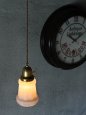 画像11: ヴィンテージペンダントライト｜アンティークランプ吊下照明水色・白 (11)