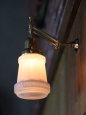 画像5: ヴィンテージペンダントライト｜アンティークランプ吊下照明水色・白 (5)