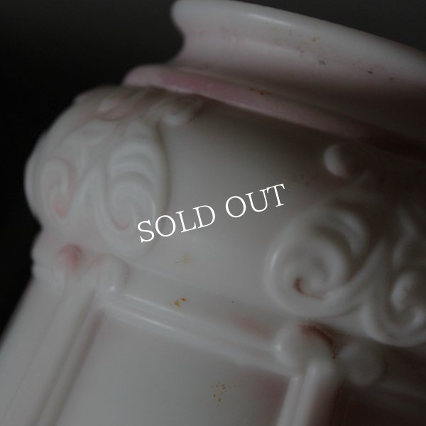 画像2: アンティーク照明｜ミルクガラスシェードペンダントライト・ピンク (2)