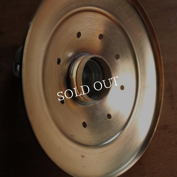 工業系壁掛け照明｜インダストリアル真鍮平皿シェードブラケットライト