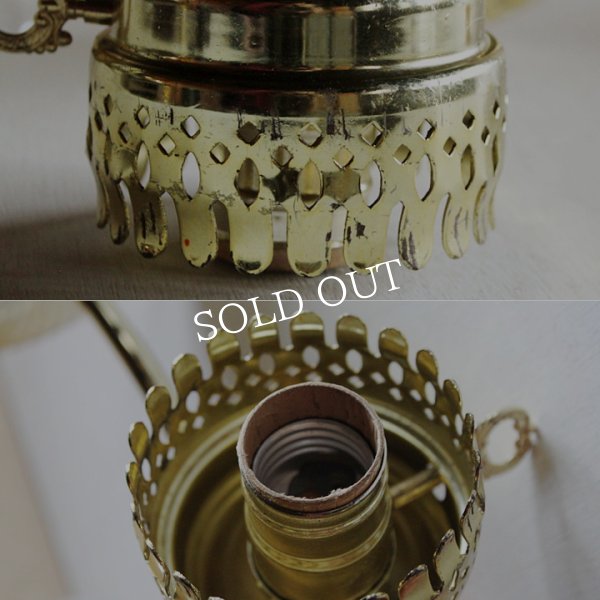 画像17: ヴィンテージガラス火屋ブラケットライト｜壁掛け照明アンティークランプ (17)