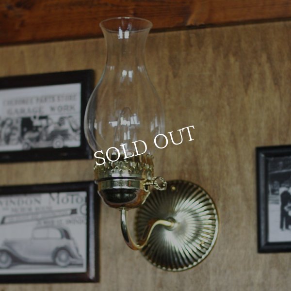 画像14: ヴィンテージガラス火屋ブラケットライト｜壁掛け照明アンティークランプ (14)