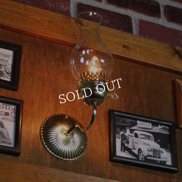 画像5: ヴィンテージガラス火屋ブラケットライト｜壁掛け照明アンティークランプ (5)