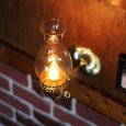 画像10: ヴィンテージガラス火屋ブラケットライト｜壁掛け照明アンティークランプ (10)
