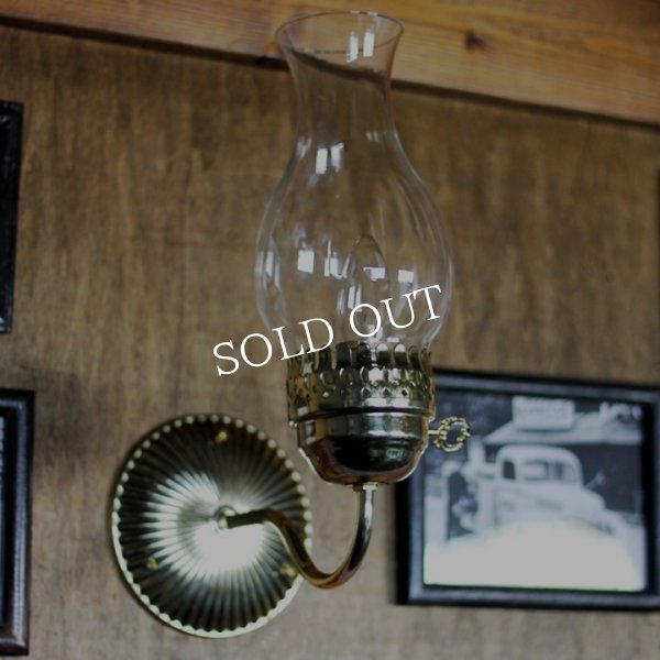 画像13: ヴィンテージガラス火屋ブラケットライト｜壁掛け照明アンティークランプ (13)