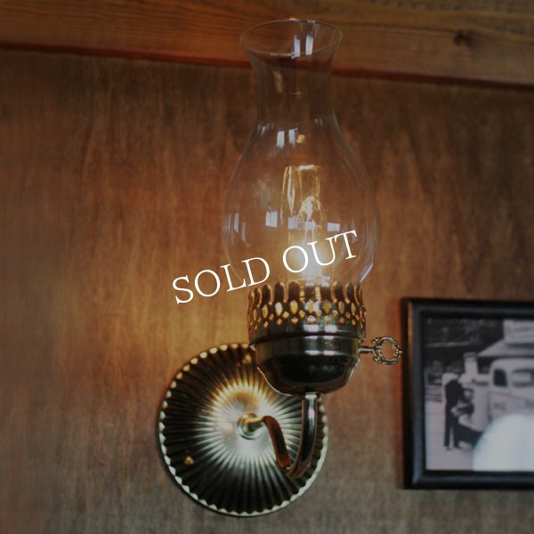 画像4: ヴィンテージガラス火屋ブラケットライト｜壁掛け照明アンティークランプ (4)