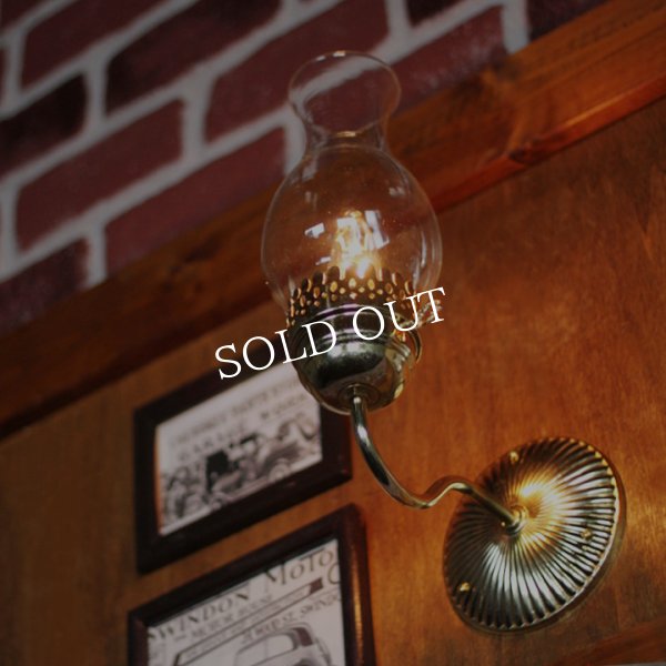 画像6: ヴィンテージガラス火屋ブラケットライト｜壁掛け照明アンティークランプ (6)