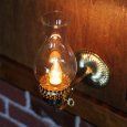画像7: ヴィンテージガラス火屋ブラケットライト｜壁掛け照明アンティークランプ (7)