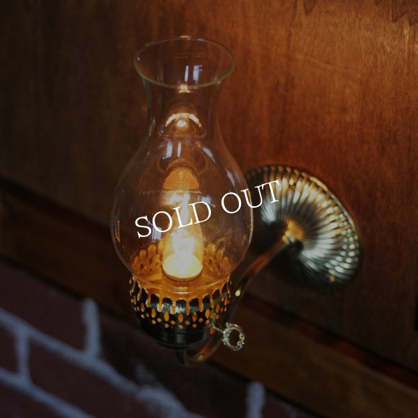 画像7: ヴィンテージガラス火屋ブラケットライト｜壁掛け照明アンティークランプ (7)