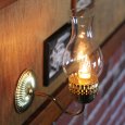 画像8: ヴィンテージガラス火屋ブラケットライト｜壁掛け照明アンティークランプ (8)