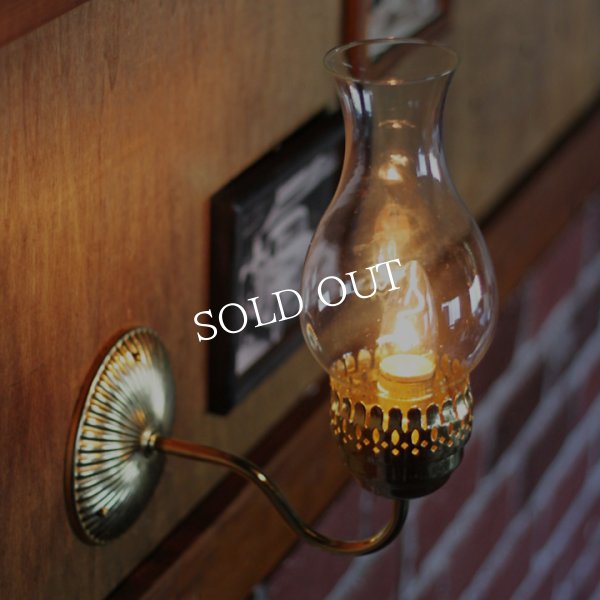 画像8: ヴィンテージガラス火屋ブラケットライト｜壁掛け照明アンティークランプ (8)