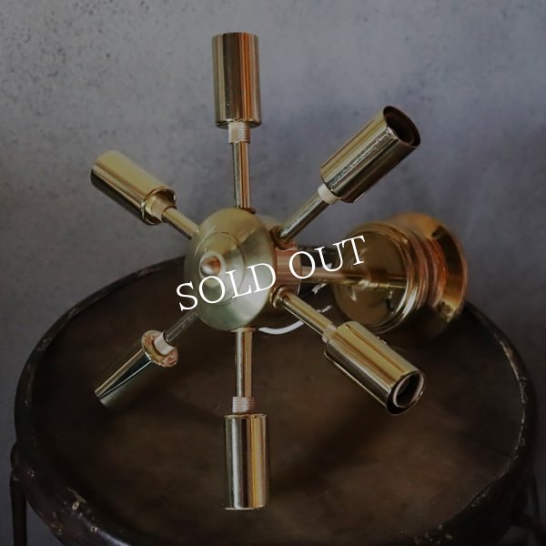 ミッドセンチュリースプートニクランプ6灯ブラケットライト｜USA50’s60’sアメリカヴィンテージ壁掛け照明 