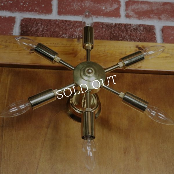 ミッドセンチュリースプートニクランプ6灯ブラケットライト｜USA50’s60’sアメリカヴィンテージ壁掛け照明 