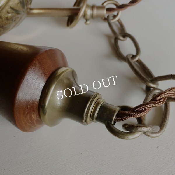 画像14: ミッドセンチュリーウッドペンダントライト｜木製吊下げ照明USAヴィンテージ1950年代 (14)