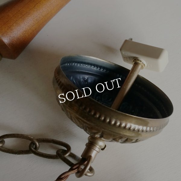 画像15: ミッドセンチュリーウッドペンダントライト｜木製吊下げ照明USAヴィンテージ1950年代 (15)