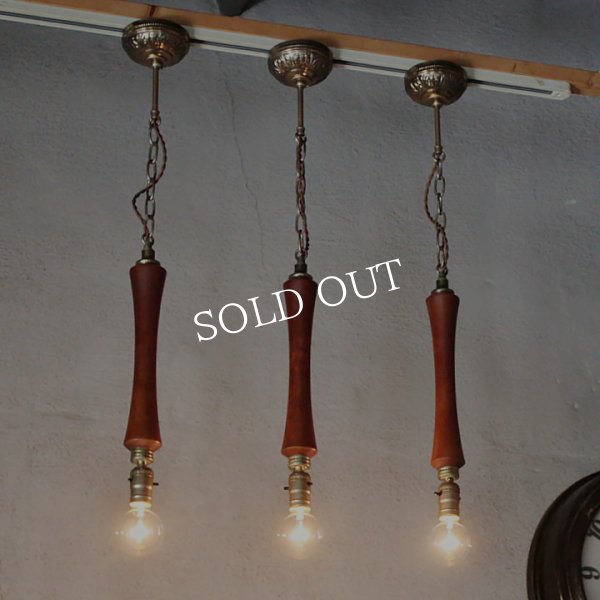 画像2: ミッドセンチュリーウッドペンダントライト｜木製吊下げ照明USAヴィンテージ1950年代 (2)