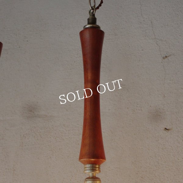 画像9: ミッドセンチュリーウッドペンダントライト｜木製吊下げ照明USAヴィンテージ1950年代 (9)
