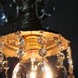 画像4: ミニシャンデリアペンダントライト｜ガラス製ティアドロッププリズムアンティーク照明吊り下げ照明ゴールド (4)