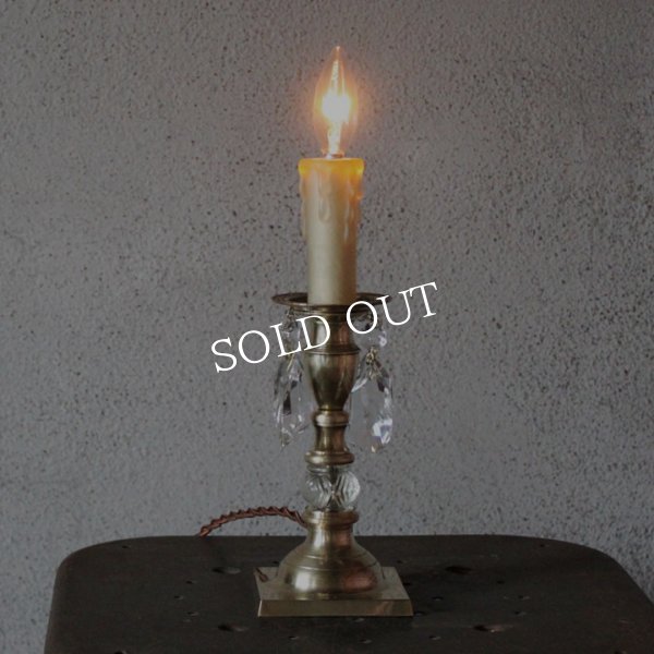 アンティークランプ｜プリズムミニシャンデリアキャンドルライト卓上照明