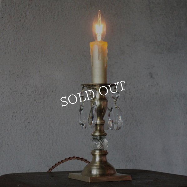 アンティークランプ｜プリズムミニシャンデリアキャンドルライト卓上照明