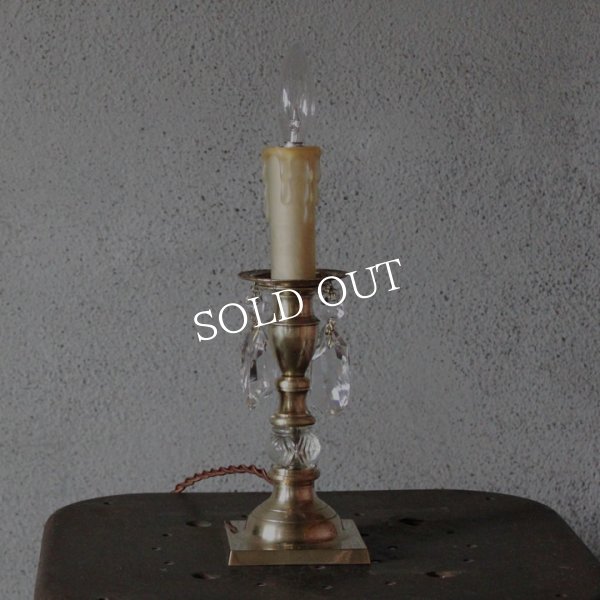 アンティークランプ｜プリズムミニシャンデリアキャンドルライト卓上照明