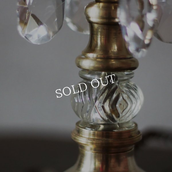 アンティークランプ｜プリズムミニシャンデリアキャンドルライト卓上照明