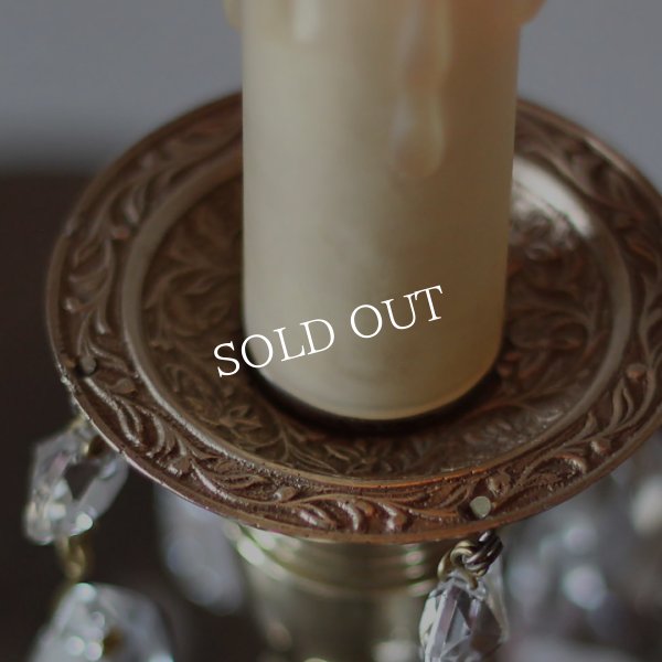 アンティークランプ｜プリズムミニシャンデリアキャンドルライト卓上照明