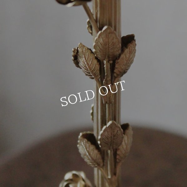 アンティークランプ｜キャンドル&ローズ薔薇細工のテーブルライト卓上照明