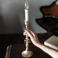 アンティークランプ｜キャンドル&ローズ薔薇細工のテーブルライト卓上照明
