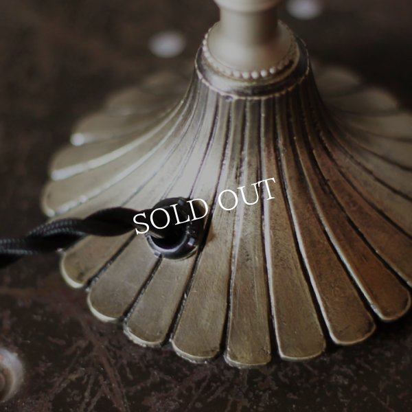 アンティークランプ｜キャンドル&ローズ薔薇細工のテーブルライト卓上照明