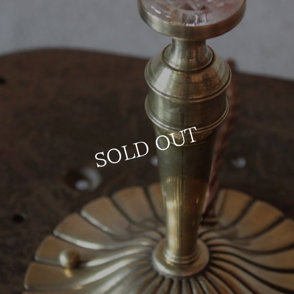 アンティークランプ｜ガラスと真鍮のテーブルライト照明