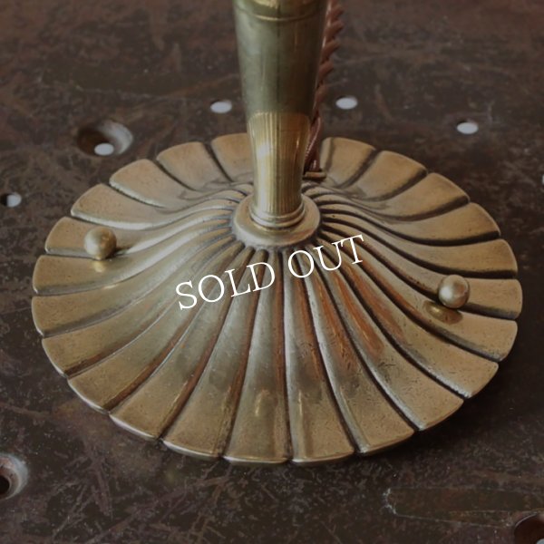 アンティークランプ｜ガラスと真鍮のテーブルライト照明