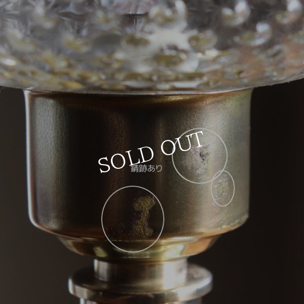 USAヴィンテージホブネイルチムニー付クリアガラステーブルライト｜アンティーク卓上照明ランプ