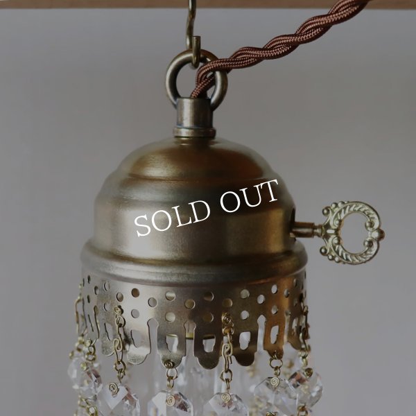 アンティーク照明｜オクタゴンプリズムミニシャンデリアペンダントライト