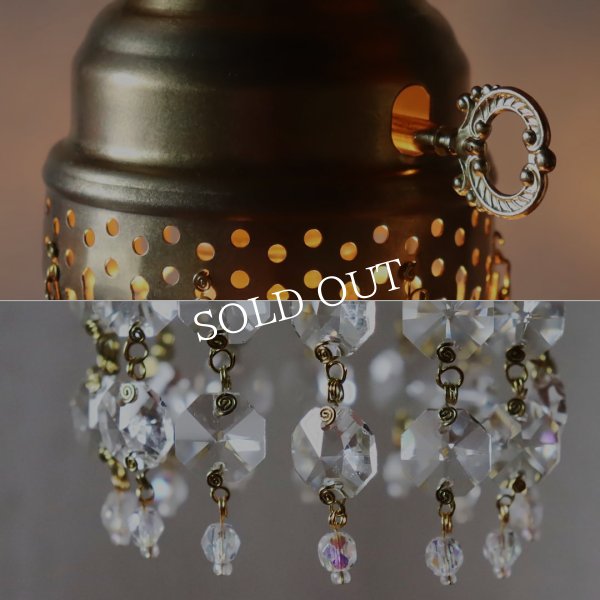 アンティーク照明｜オクタゴンプリズムミニシャンデリアペンダントライト