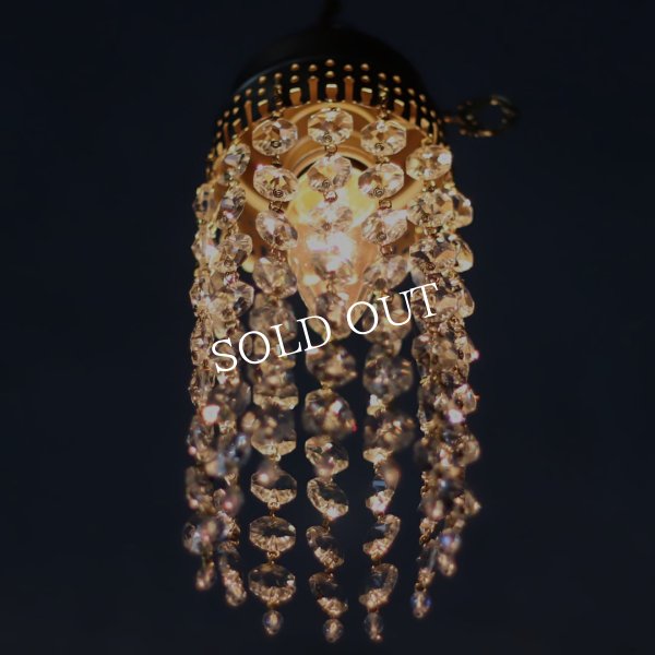 アンティーク照明｜オクタゴンプリズムミニシャンデリアペンダントライト