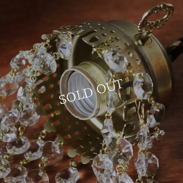 アンティーク照明｜オクタゴンプリズムミニシャンデリアペンダントライト