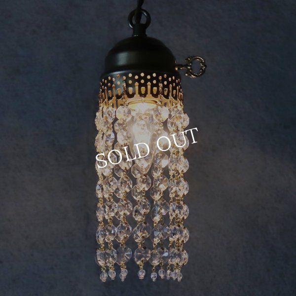 アンティーク照明｜オクタゴンプリズムミニシャンデリアペンダントライト