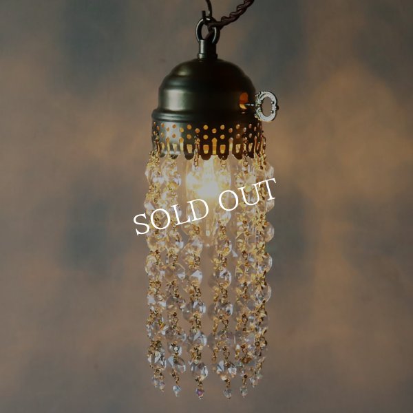 アンティーク照明｜オクタゴンプリズムミニシャンデリアペンダントライト