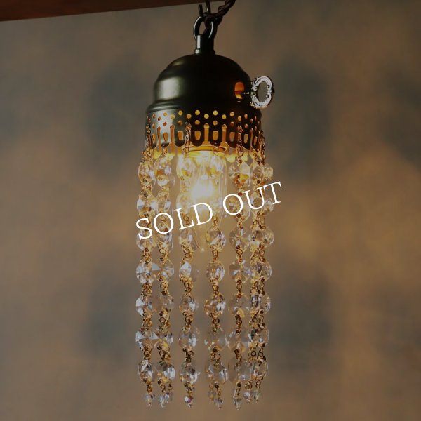 アンティーク照明｜オクタゴンプリズムミニシャンデリアペンダントライト