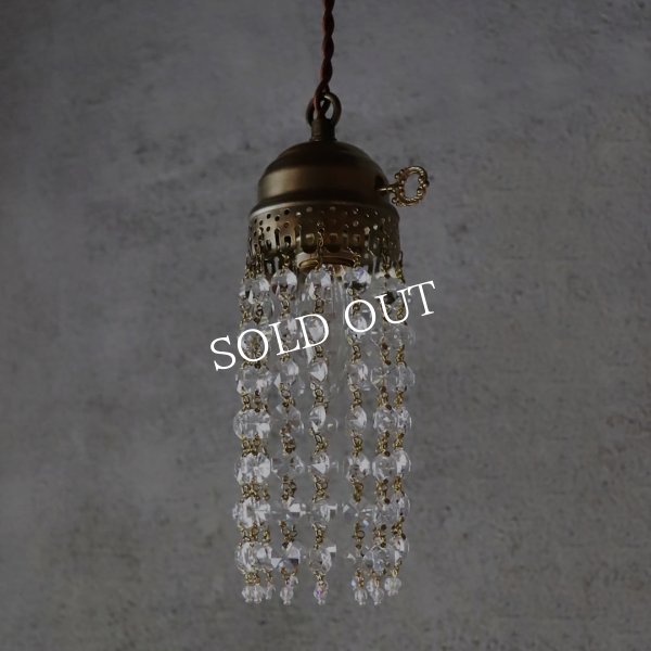 アンティーク照明｜オクタゴンプリズムミニシャンデリアペンダントライト