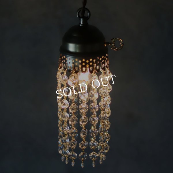 アンティーク照明｜オクタゴンプリズムミニシャンデリアペンダントライト